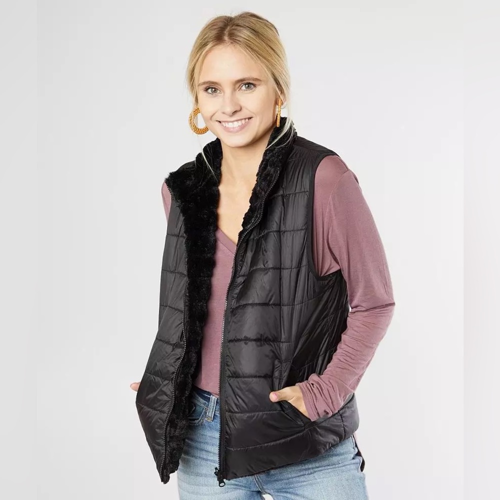 Reversible Faux Fur Vest